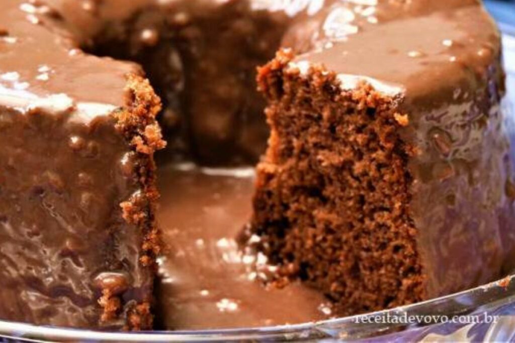 Bolo de chocolate de liquidificador